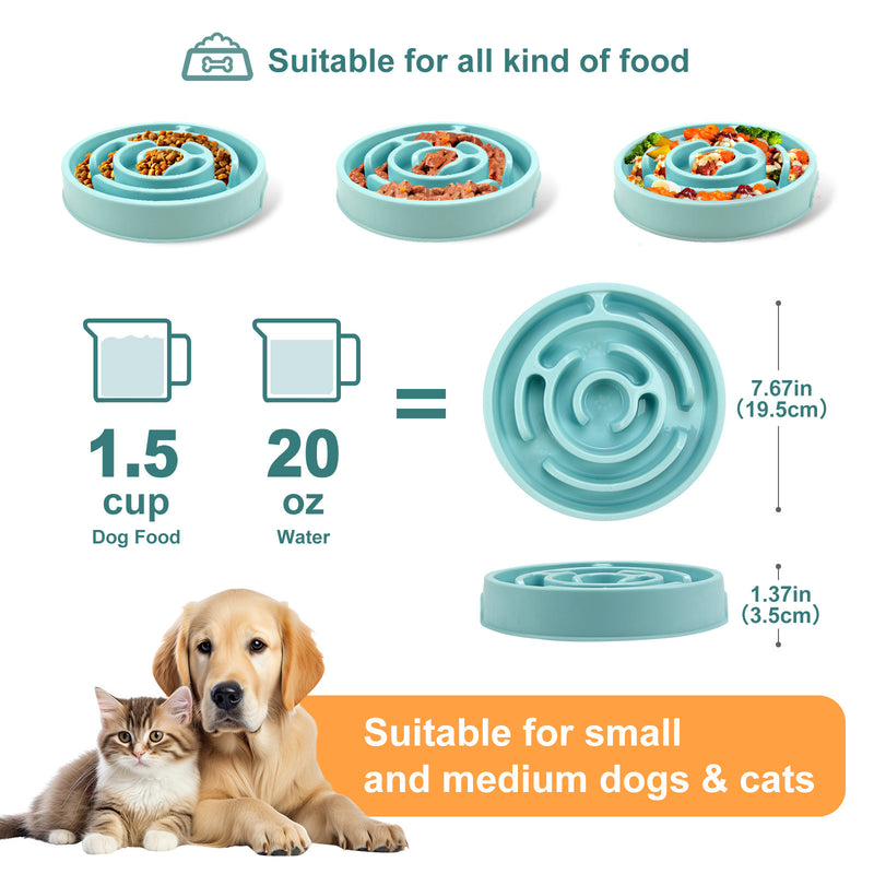 Slow Feeder Dog Bowls Silicone Dog Puzzle Feeder Bowl For Healthy Eating Puppy Slow Feeder Bowl Anti-Choking Dog Slow Feeder Bowls.