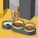 Cats Dogs Pets Rice Bowls Automatic Water Bowls.