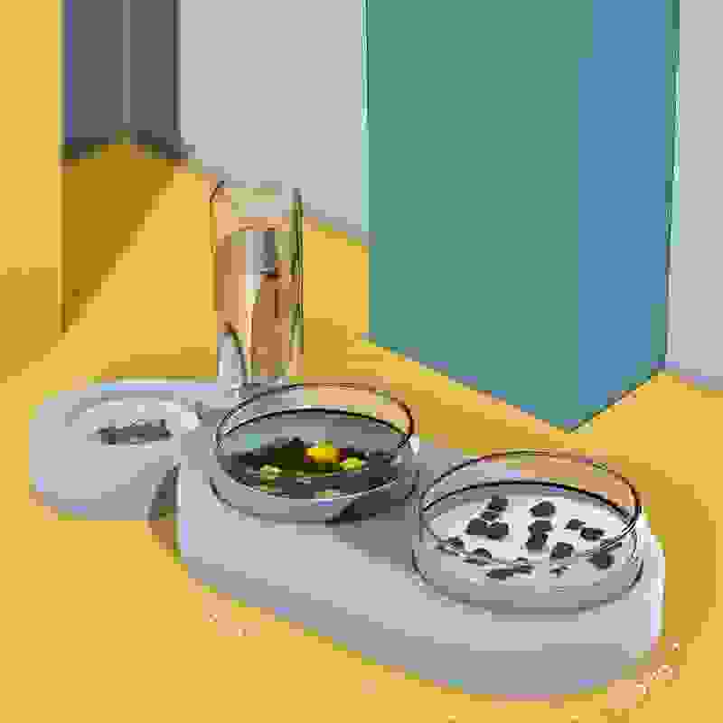 Cats Dogs Pets Rice Bowls Automatic Water Bowls.