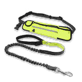 Hands-Free Dog Running Leash with Waist Pocket Adjustable Belt Shock Absorbing Bungee.