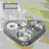 Dog Bowl Double Bowl Automatic Drinking Dog Food Bowl Rice Bowl.