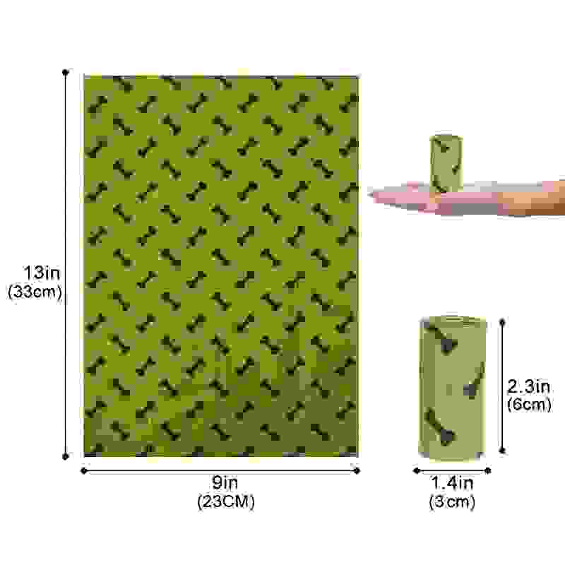 Environmentally Friendly Biodegradable Pet Litter Bags Dog Waste Bags With Dog Poop Bag Dispenser Dog Poop Bags Thickened Poop Bags Leak-Proof Dog Waste Bags For Pet Supplies.