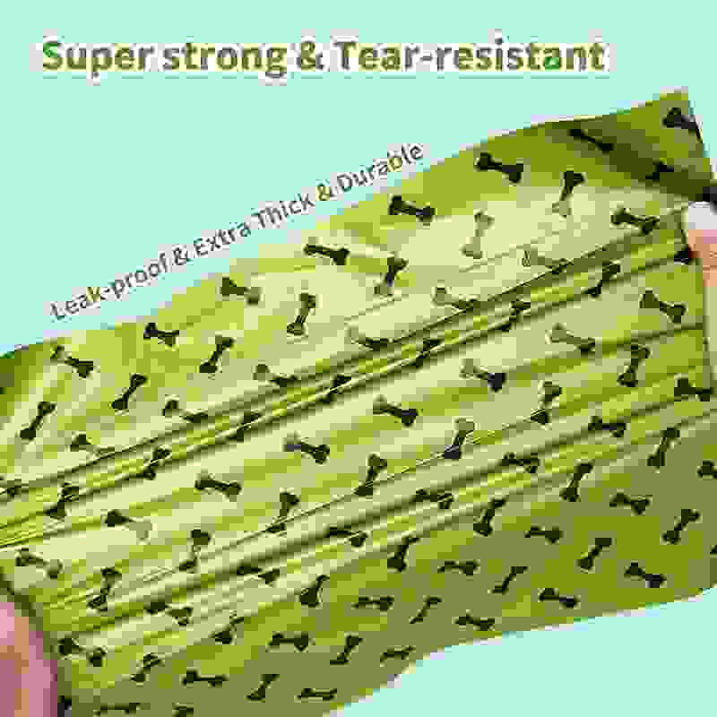 Environmentally Friendly Biodegradable Pet Litter Bags Dog Waste Bags With Dog Poop Bag Dispenser Dog Poop Bags Thickened Poop Bags Leak-Proof Dog Waste Bags For Pet Supplies.