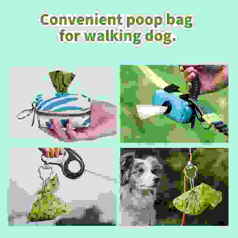Environmentally Friendly Biodegradable Pet Litter Bags Dog Waste Bags With Dog Poop Bag Dispenser Dog Poop Bags Thickened Poop Bags Leak-Proof Dog Waste Bags For Pet Supplies.