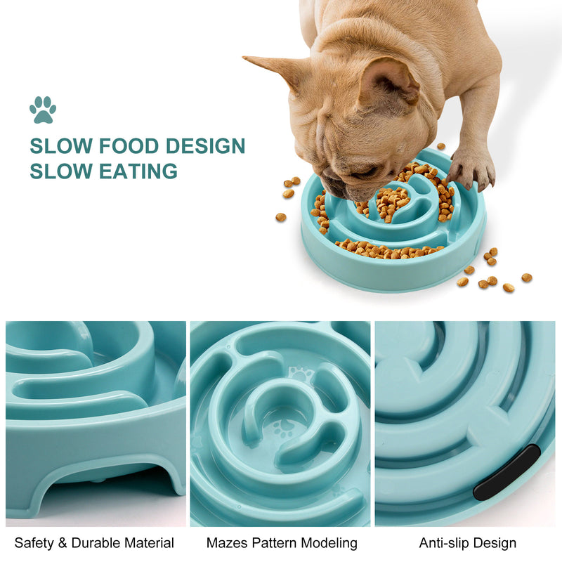 Slow Feeder Dog Bowls Silicone Dog Puzzle Feeder Bowl For Healthy Eating Puppy Slow Feeder Bowl Anti-Choking Dog Slow Feeder Bowls.