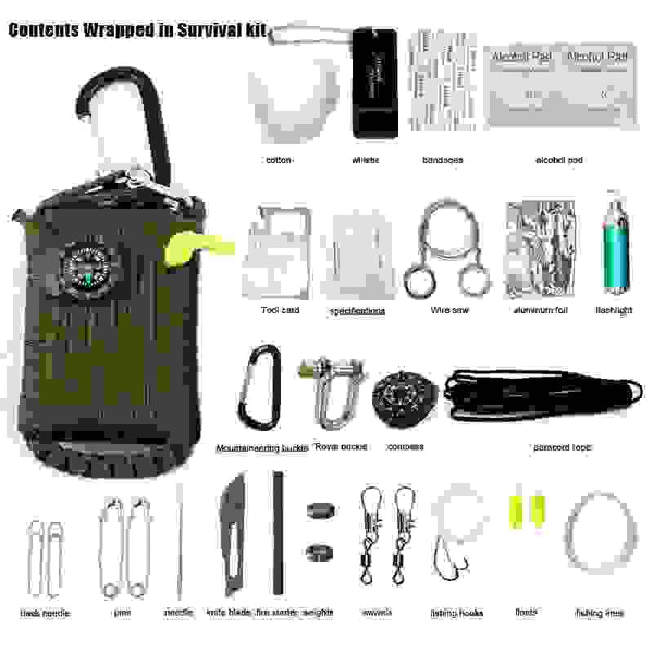29-in-one outdoor emergency first aid kit Outdoor travel Climbing first aid kit lifesaving kit.