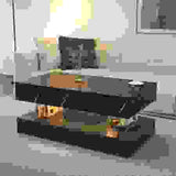 6.93IN High LED Coffee Table,Modern Coffee Table For Living Room,Living Room Tables,Large Living Room Furniture,LED Lights.