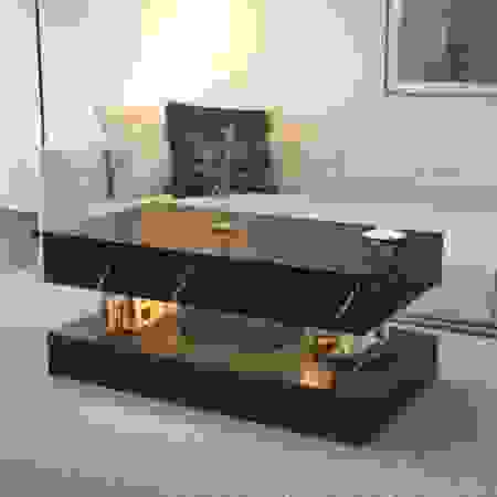 6.93IN High LED Coffee Table,Modern Coffee Table For Living Room,Living Room Tables,Large Living Room Furniture,LED Lights.