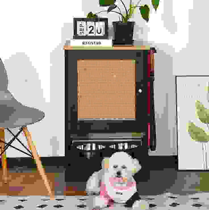 Feeding Station With 1 Locker, Pet Feeding Station With 2 Overhead Dog Bowls, Side Hooks, Anti-Tipping Kit, Concealed Pet Feeding Station For Feeding And Drinking, Black.