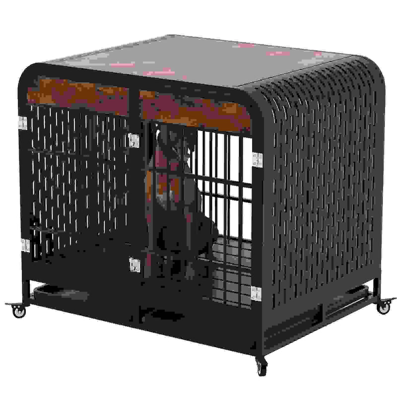 Heavy Duty Dog Crate Furniture Wooden Table 42inch Brown.