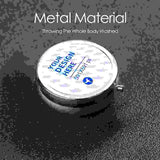 Round Mini Portable Eco-friendly Metal Pill Box.