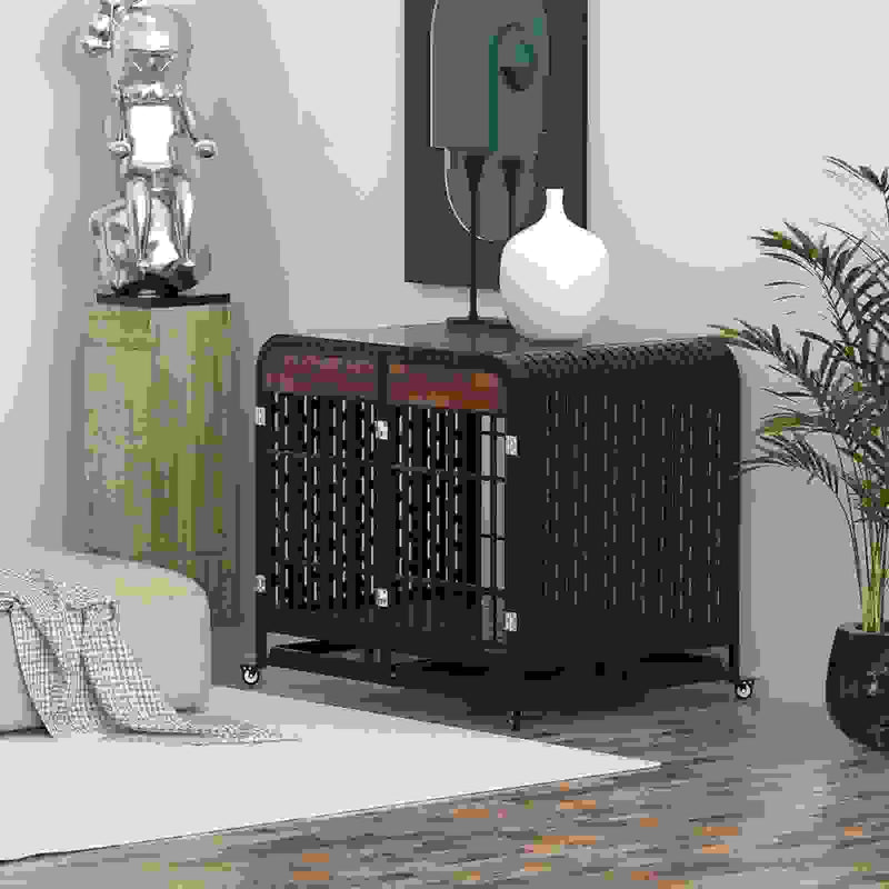 Heavy Duty Dog Crate Furniture Wooden Table 42inch Brown.