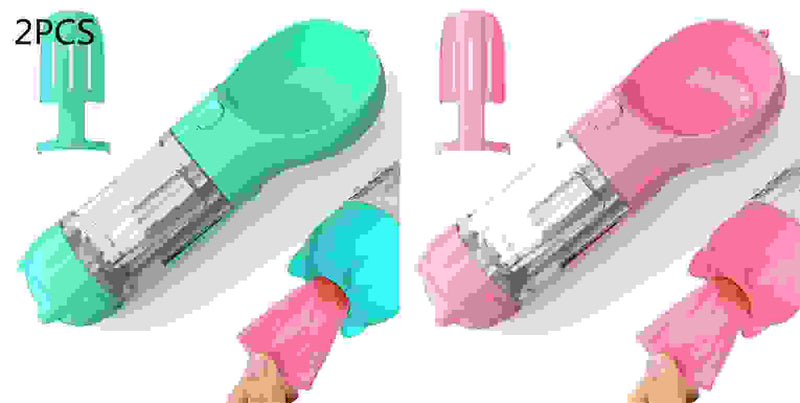 Pet Water Bottle Feeder Bowl Garbage Bag Storage Portable Pet Outdoor Travel 3 In 1 Dog Water Bottle.