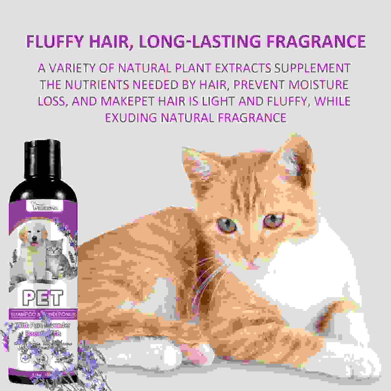 Pet Shampoo Pet Bath Relieve Skin Itching Hair Soft Non-knotted Shampoo.