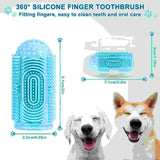 Dog Toothbrush Dog Tooth Brushing Kit  Dog Finger Toothbrush For Dog Teeth Cleaning Dog Dental Care Cat Toothbrush Dog Tooth Brush Puppy Toothbrush Pet Toothbrush.