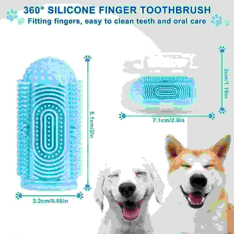 Dog Toothbrush Dog Tooth Brushing Kit  Dog Finger Toothbrush For Dog Teeth Cleaning Dog Dental Care Cat Toothbrush Dog Tooth Brush Puppy Toothbrush Pet Toothbrush.