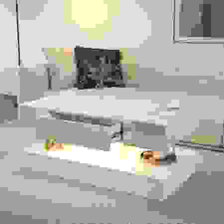 6.93IN High LED Coffee Table,Modern Coffee Table For Living Room,Living Room Tables,Large Living Room Furniture,LED Lights.