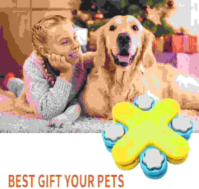 Dogs Food Puzzle Feeder Toys Interactive Dog Puzzle Toys Twister Dog Food Dispenser, Dog Enrichment Toys For IQ Training Adjustable Slower Feeder Dog Puzzle.