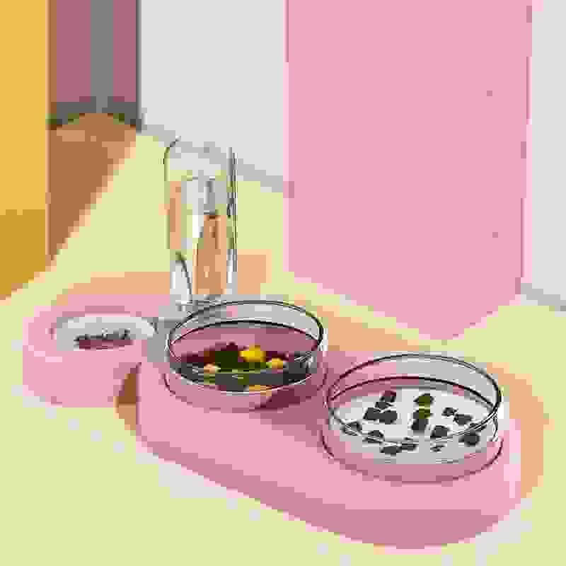 Cats Dogs Pets Rice Bowls Automatic Water Bowls.