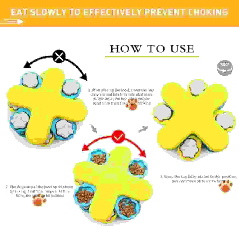 Dogs Food Puzzle Feeder Toys Interactive Dog Puzzle Toys Twister Dog Food Dispenser, Dog Enrichment Toys For IQ Training Adjustable Slower Feeder Dog Puzzle.