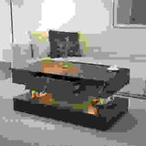 6.93IN High LED Coffee Table,Modern Coffee Table For Living Room,Living Room Tables,Large Living Room Furniture,LED Lights.