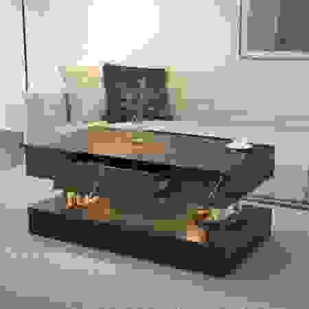 6.93IN High LED Coffee Table,Modern Coffee Table For Living Room,Living Room Tables,Large Living Room Furniture,LED Lights.