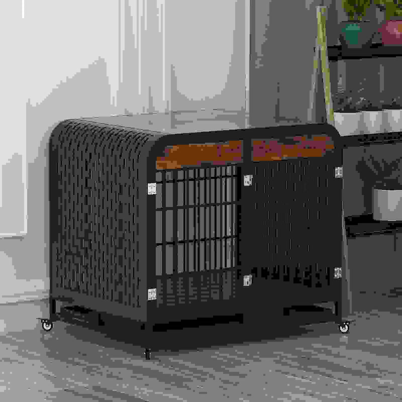 Heavy Duty Dog Crate Furniture Wooden Table 42inch Brown.