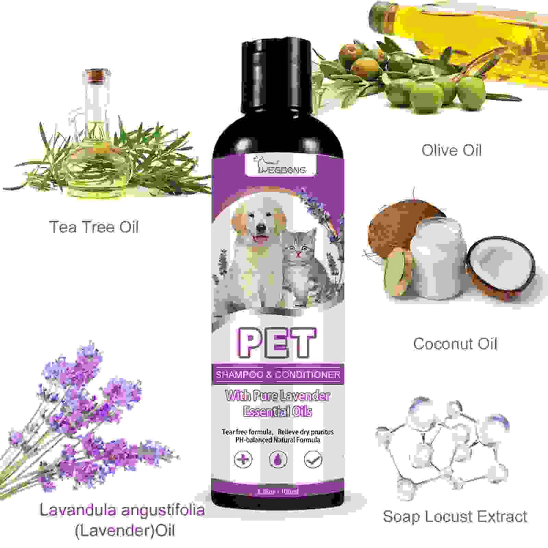 Pet Shampoo Pet Bath Relieve Skin Itching Hair Soft Non-knotted Shampoo.