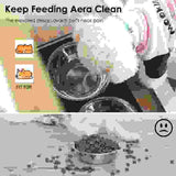 Feeding Station With 1 Locker, Pet Feeding Station With 2 Overhead Dog Bowls, Side Hooks, Anti-Tipping Kit, Concealed Pet Feeding Station For Feeding And Drinking, Black.