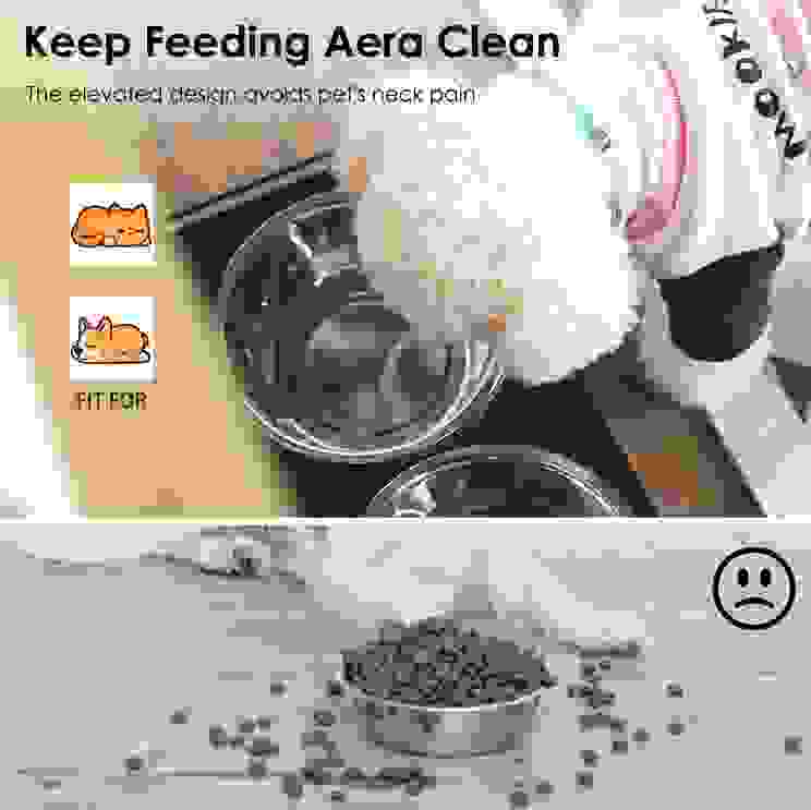 Feeding Station With 1 Locker, Pet Feeding Station With 2 Overhead Dog Bowls, Side Hooks, Anti-Tipping Kit, Concealed Pet Feeding Station For Feeding And Drinking, Black.