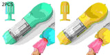 Pet Water Bottle Feeder Bowl Garbage Bag Storage Portable Pet Outdoor Travel 3 In 1 Dog Water Bottle.